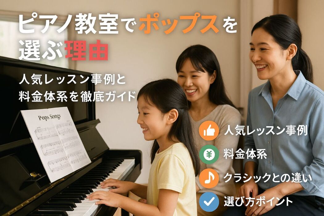 ピアノ教室でポップスを選ぶ理由と比較ポイント｜子供から大人まで人気レッスン事例と料金体系徹底ガイド