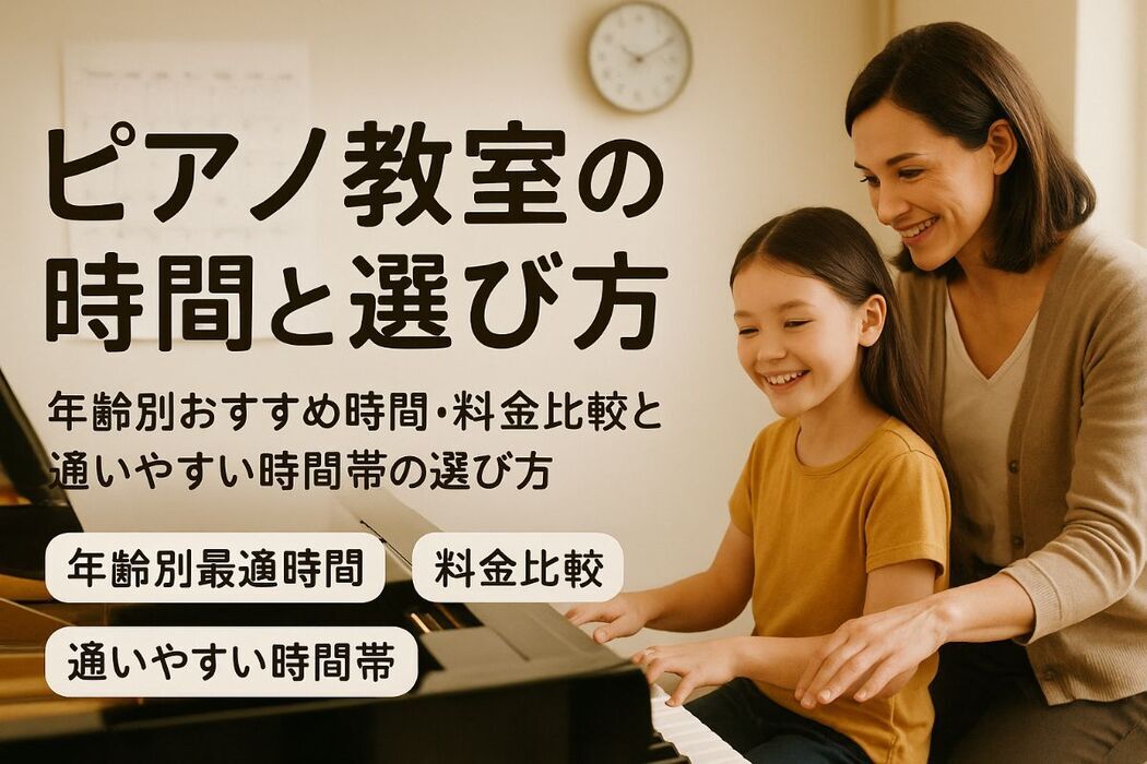 ピアノ教室の時間とレッスン選び完全ガイド｜年齢別最適時間と料金比較・通いやすい時間帯の選び方