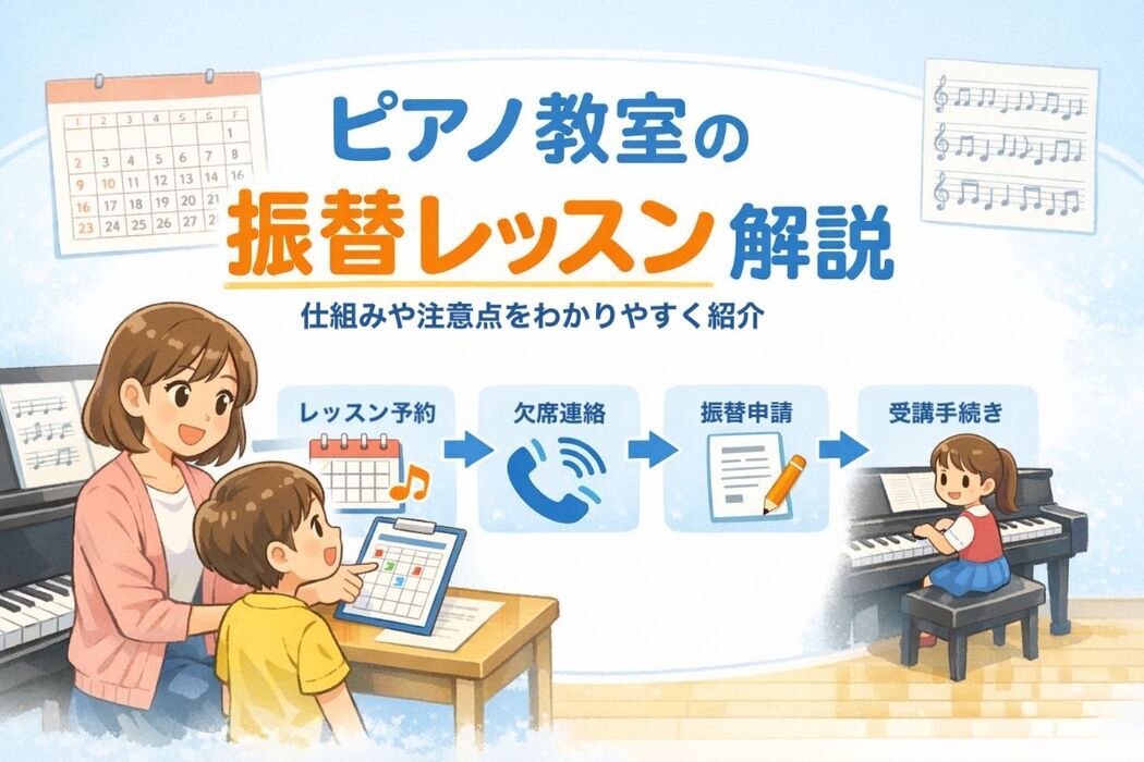 ピアノ教室の振替レッスンについて仕組みを解説！
